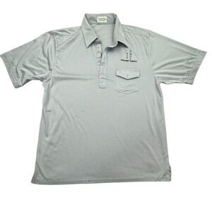 Vintage Caesars Tahoe Polo Shirt Men XL Gray Short Sleeve Golf Pai Gow Chinese